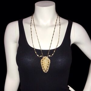 Vintage 1971 Napier Etruscan Longer Chain Necklace